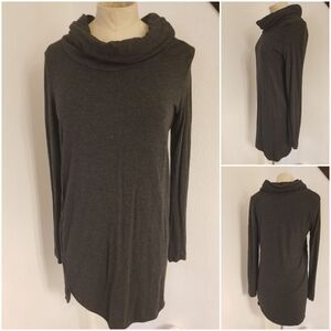 Lou & Grey Cowl Neck Sweatshirt Dress Sz XS Gray